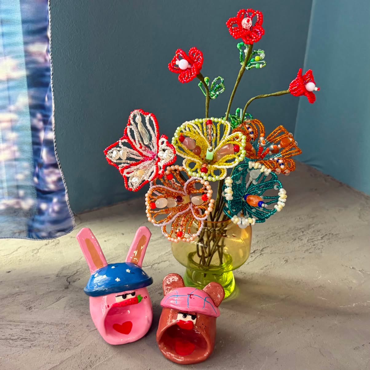 Jyujyu：ビーズの花と小物